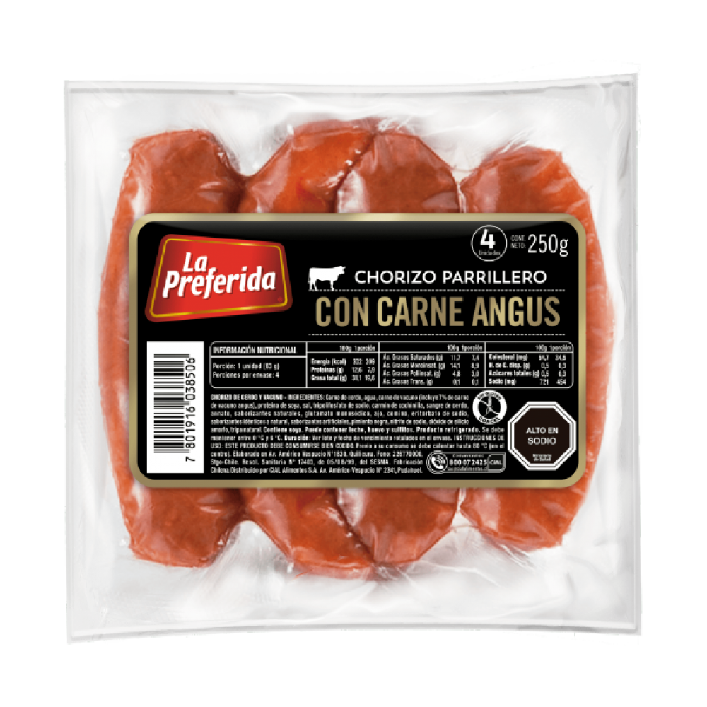 Chorizo Angus 250g la preferida