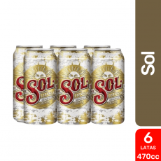 Six Pack Cerveza Sol 470cc 6 uni